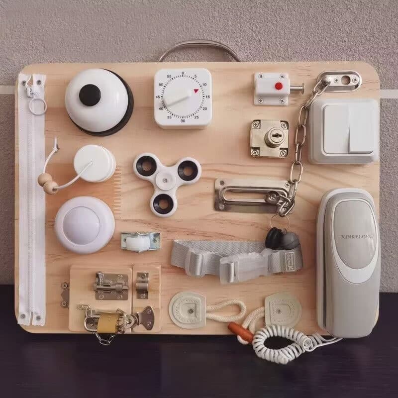 Acessórios de placa para crianças ocupadas, peças sensoriais de busyboard, brinquedos educativos Montessori, treinamento básico de habilidades para a vida