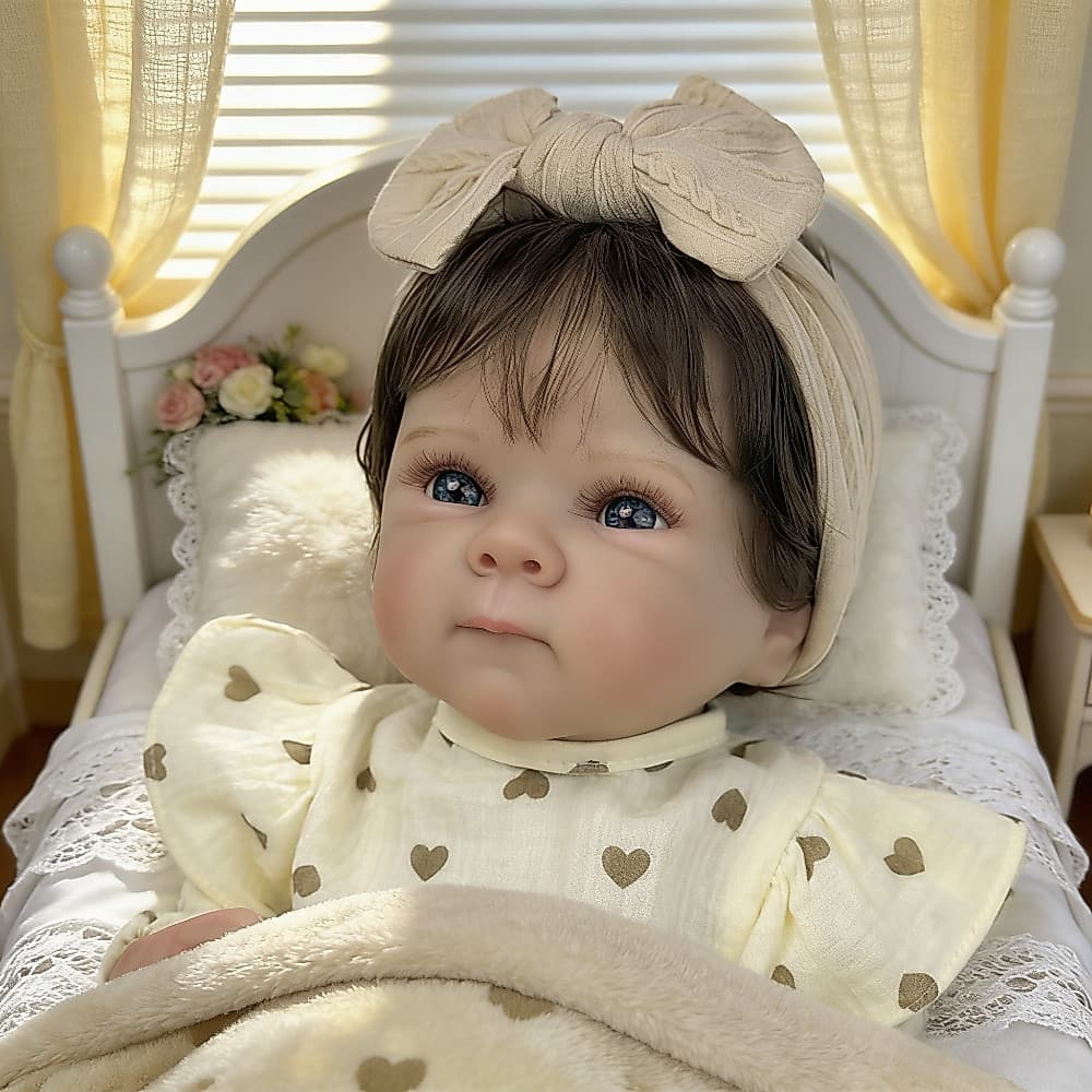 Boneca Reborn BZDOLL Corpo Inteiro em Vinil 48 cm (19 polegadas) - Boneca Articulada para Crianças, Presente de