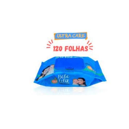 Toalha / Lenços Umedecidos  Com 120 Unidades - Bebe Feliz