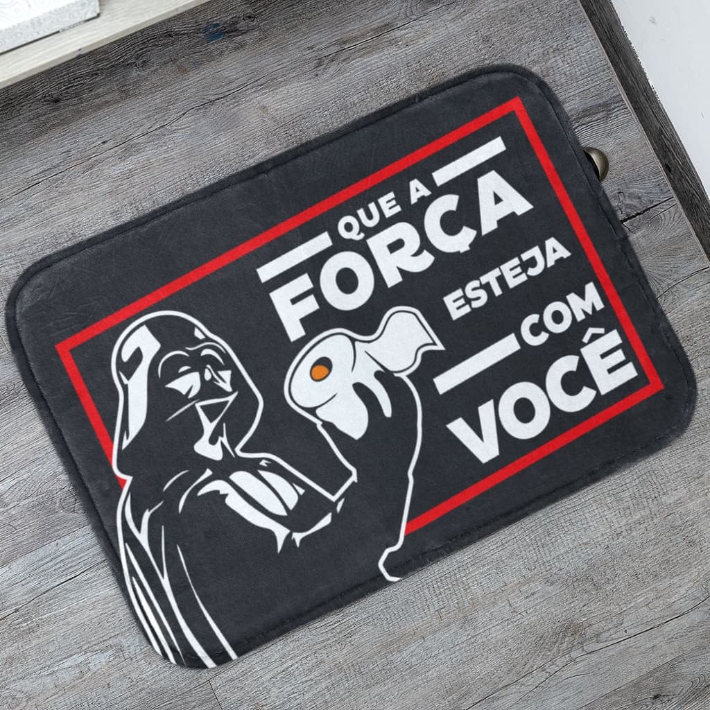Tapete de Entrada Star Wars Antiderrapante 55x35cm Decorativo