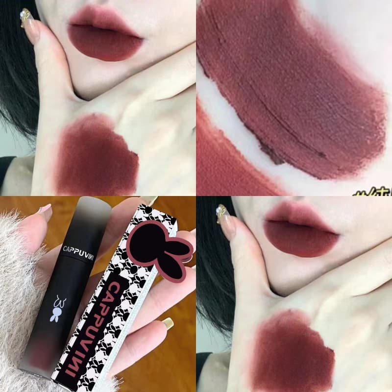 Cappuvini Veludo Matte Batom Brilho Labial Gloss Creme Líquido Pigmento Para Lábios De Longa Duração Seda Textura Cosméticos Femininos