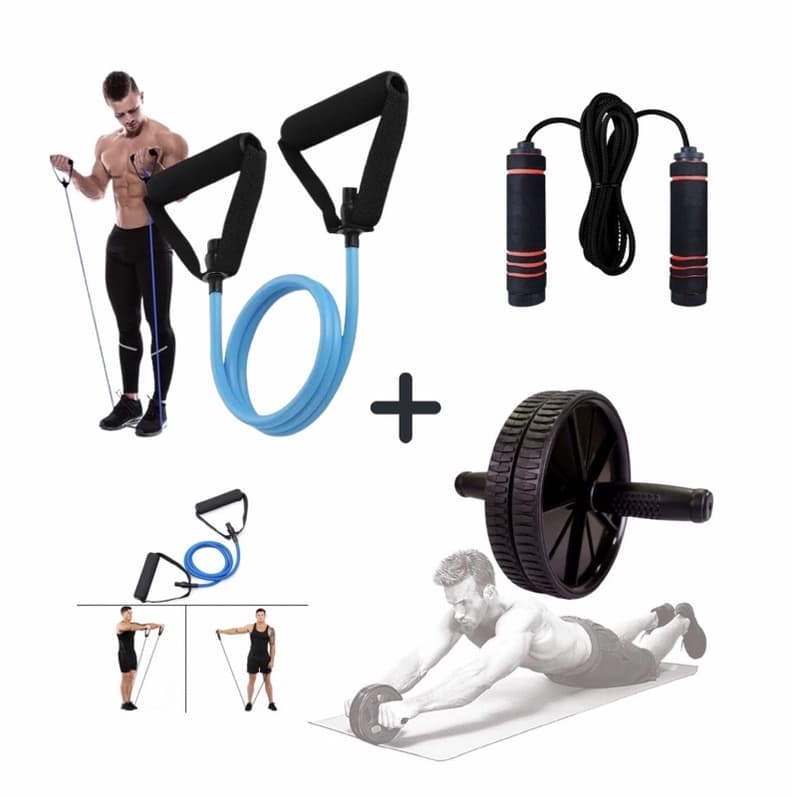 Kit Treino Em Casa Abdomen Braço Gluteos Academia Fitness