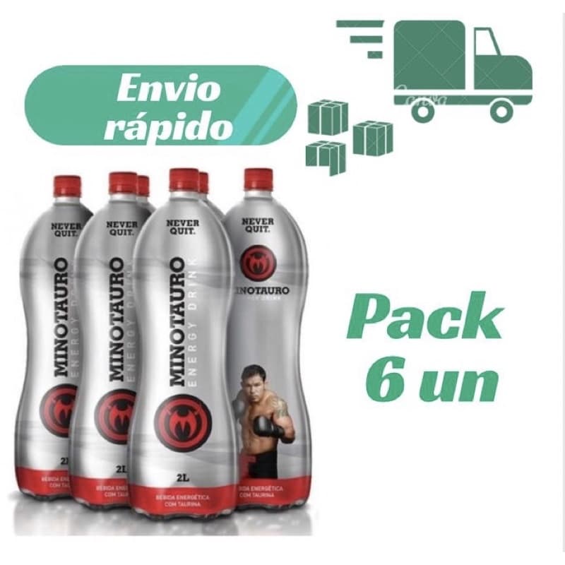 Kit com 6 Unidades de Energético Minotauro 2L