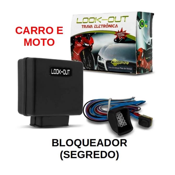 Bloqueador para CARRO e MOTOS TRAVA MOTO LOOK-OUT