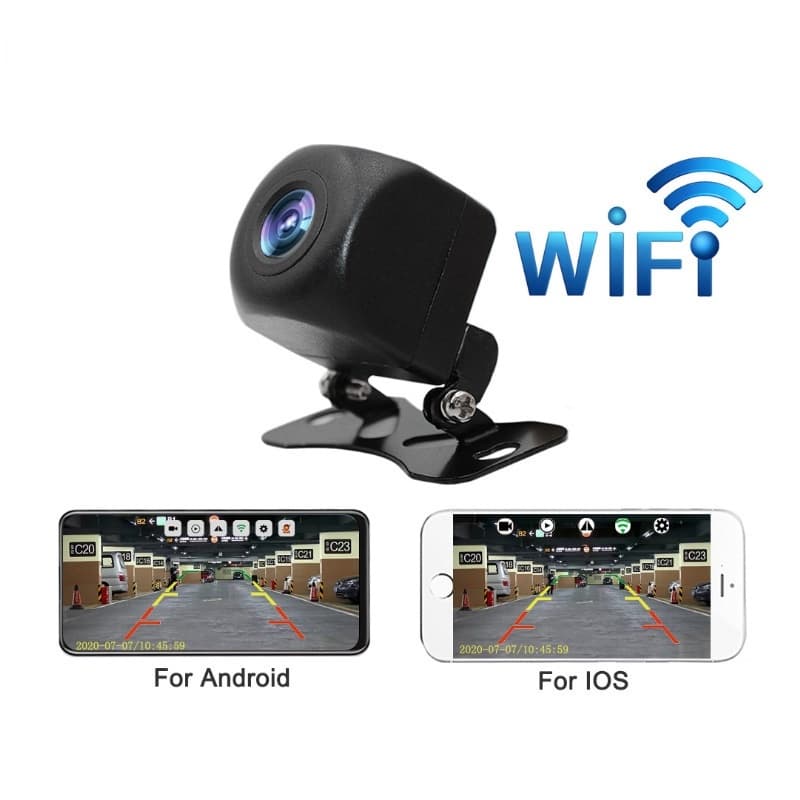 Profissional Wifi Câmera De Visão Traseira Do Carro HD BackUp Câmeras Reversas Suporte Automático Android Ios