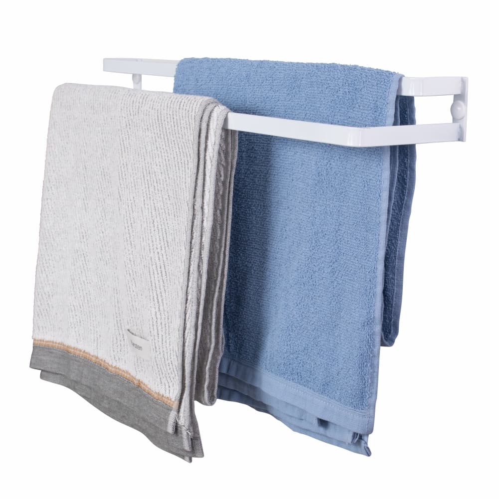Suporte Porta Toalha Duplo Parede 60cm Toalheiro Branco