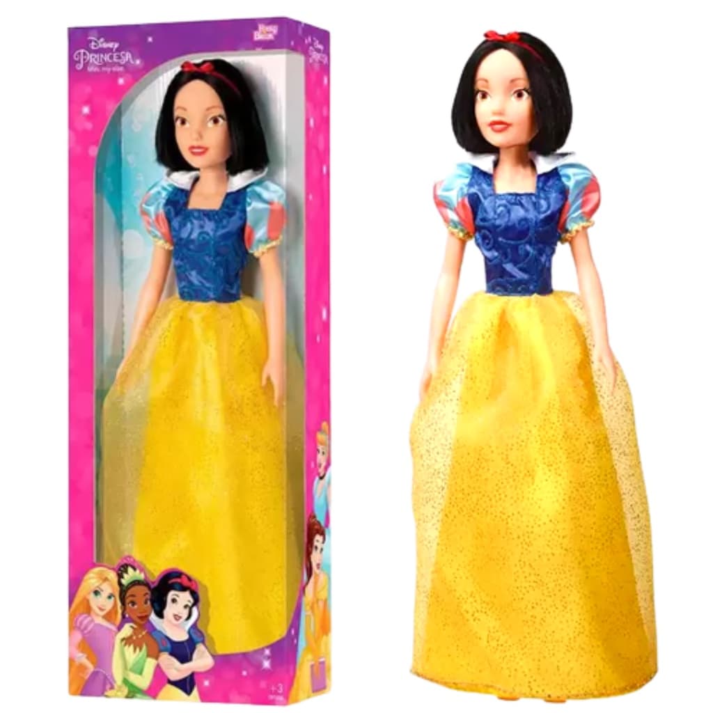 Boneca Branca de Neve 55 Cm Original Articulada  Princesa Disney Brinquedos Novabrink