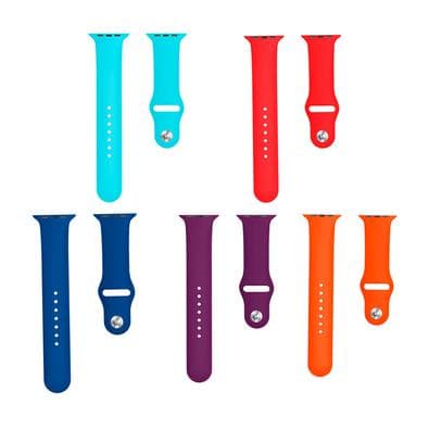 Pulseira de Relógio Smartwatch Sport Esporte Silicone Lisa Applewatch Smartwatch 38/40mm 42/44mm séries 1 2 3 4 5 6 e SE