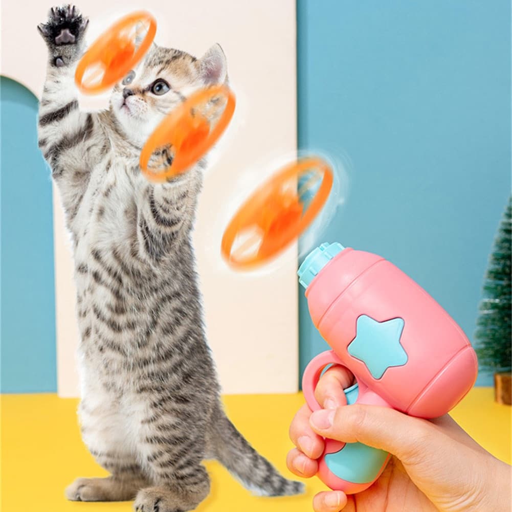 Novos Brinquedos Engraçados de Gato Brinquedos Interativos de Treinamento de Brinquedos de Brinquedos de Brinquedos de Brinquedos de Brinquedos de Brinquedos de Brinquedos de Disco Voador Lançadores de Disco Voador Gatos Cães de Perseguição de Busca de Br