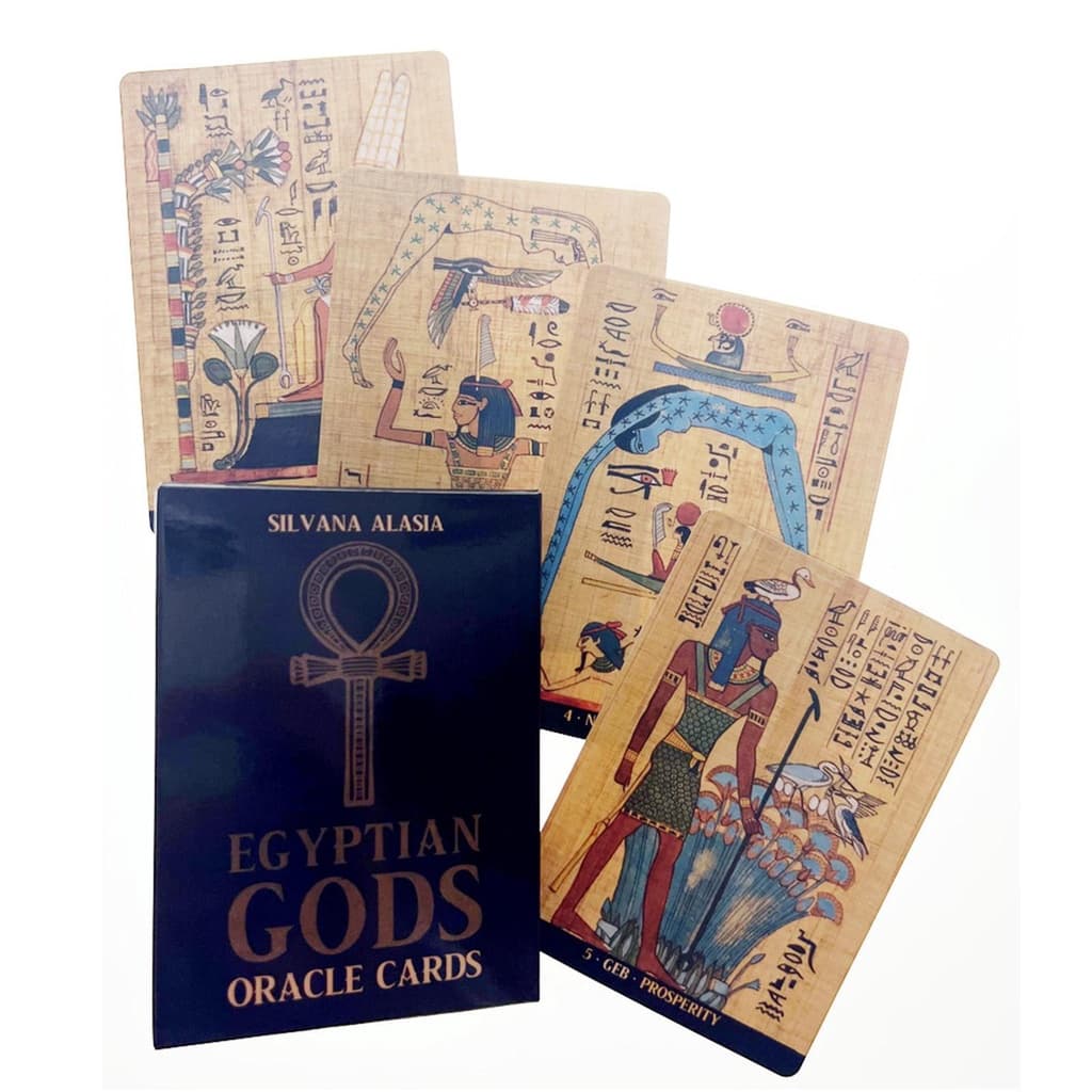 EGYPTIAN GODS Oracle Cards Jogo De Tabuleiro Cartas Oráculo Festa Da Família De Inglês