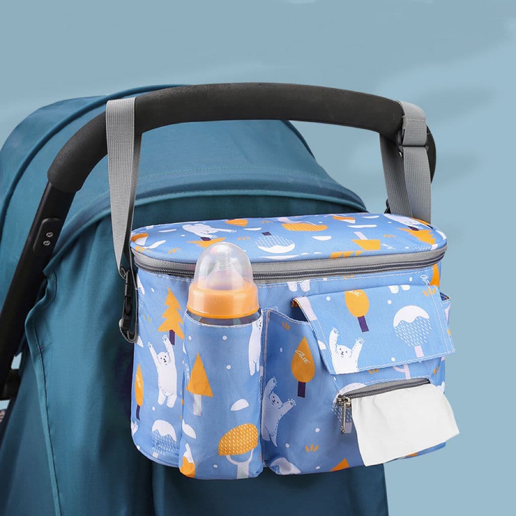 Bolsa Organizadora De Carrinho De Bebê Porta Fralda/Mamadeira,/Lenço Umedecido/Passeio