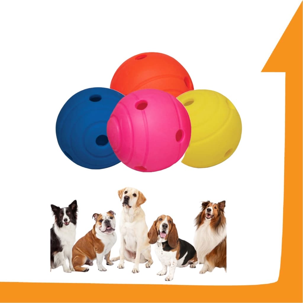 Brinquedo Mordedor Porta Ração Petisco para Cães Cachorro Bola Ração Adestramento