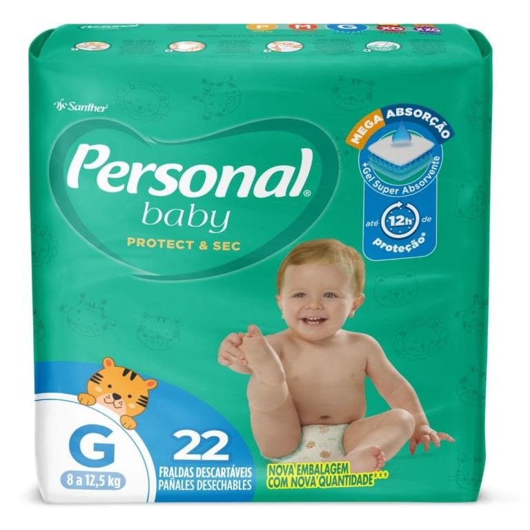 Fralda Personal Jumbo G 22 Fraldas