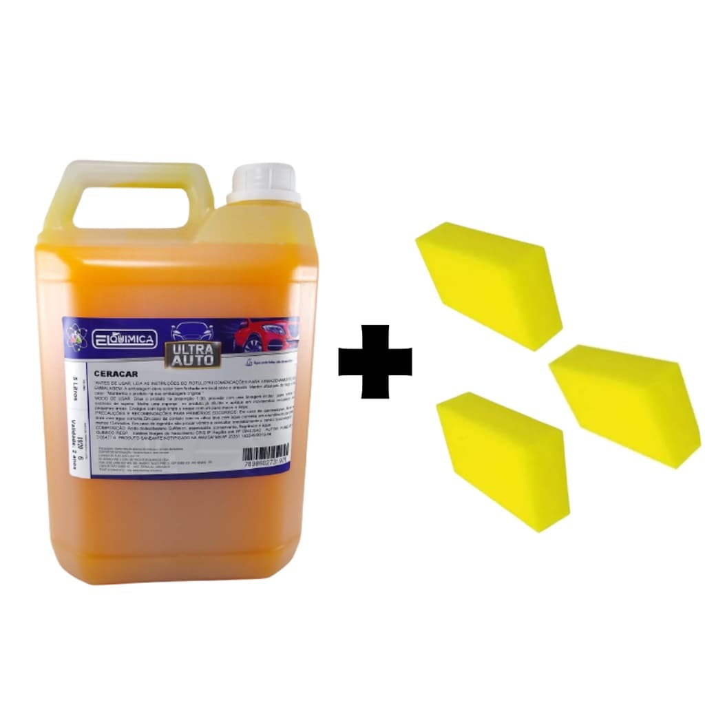 Shampoo com Cera de carnaúba Automotivo 5 Lts pH neutro para lavagem de carro e moto para qualquer cor 4x Shampoo Automotivo Com Cera Detergente Lavar Carro Kit  Shampoo automotivo com cera de carnaúba, produto concentrado, pH neutro