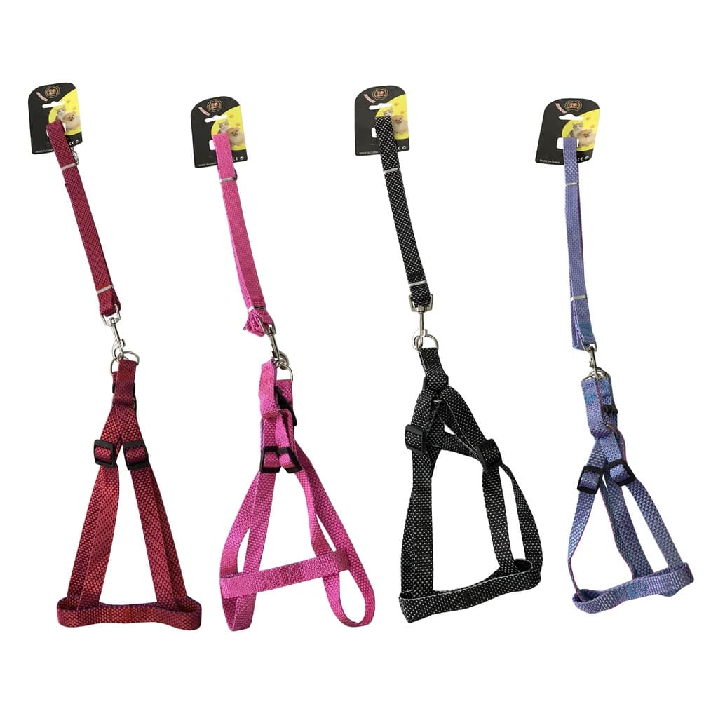 Guia Com Peitoral Coleira Para Passeio P/M/G Cachorro Gato Segurança Proteção Pet LR-0090