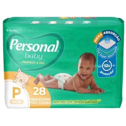 Kit 2 Fraldas Personal Jumbo P C/ 28 = 56 Fraldas.