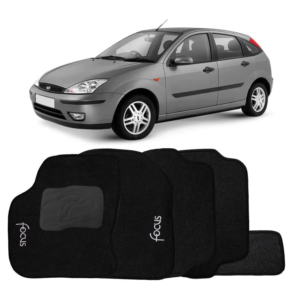 Tapete Automotivo Focus 2001 a 2013 Carpete Molde da Medida do Carro Hatch Sedan