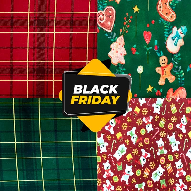 Tecidos Natal Tricoline 50x150cm Toalha de Mesa Black Friday Petchwork Tecido Multiuso Patchwork