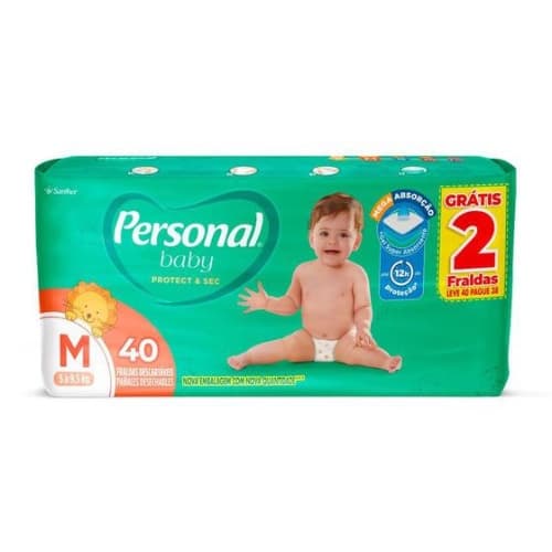 Fralda Personal Soft & Protect M-40 Unidades ATACADO BARATO