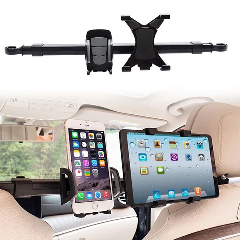 2 Em 1 Suporte De Telefone Tablet Para Carro Cabeça Do Assento Traseiro Montagem iPad Universal