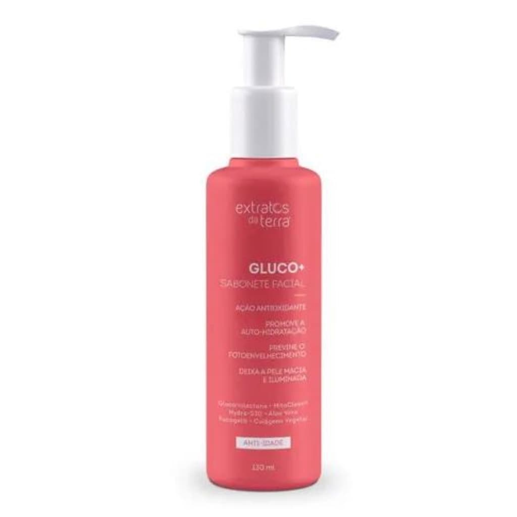 Sabonete Facial Anti Idade Gluco+ 130ml Extratos Da Terra