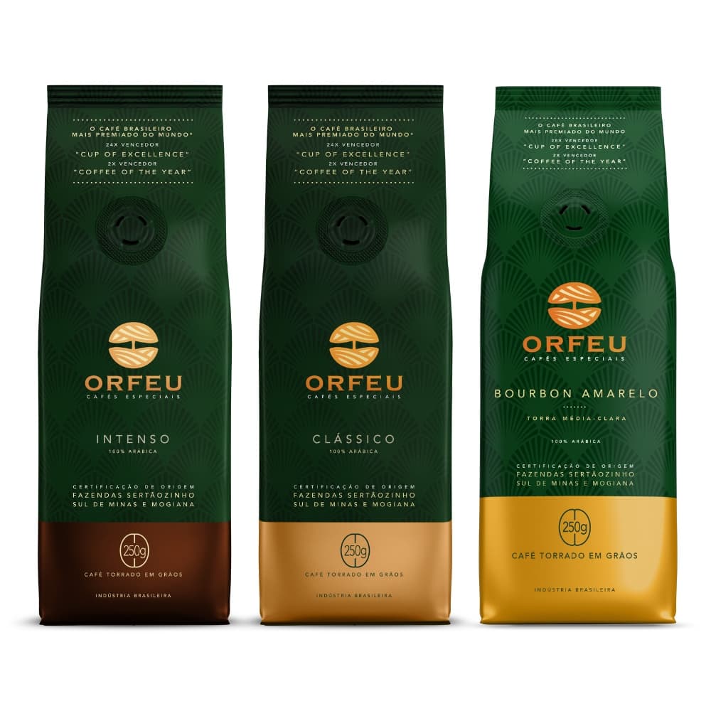 Cafe em Grao, Orfeu, 3 Pacotes de 250g