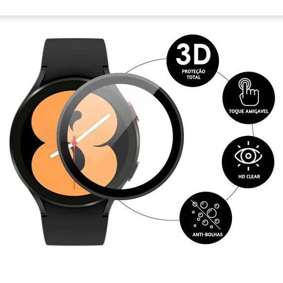 Película Protetora 3d GEL Relógio Smartwatch Samsung Galaxy Watch 4 40mm e 44mm