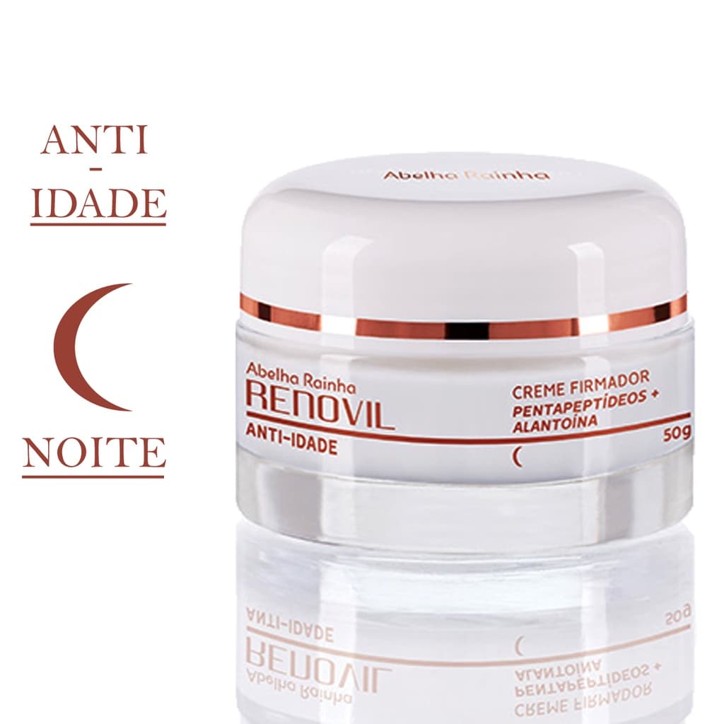 Renovil Creme Firmador Anti Idade Pentapeptídeos + Alantoína Noite - Abelha Rainha 50g