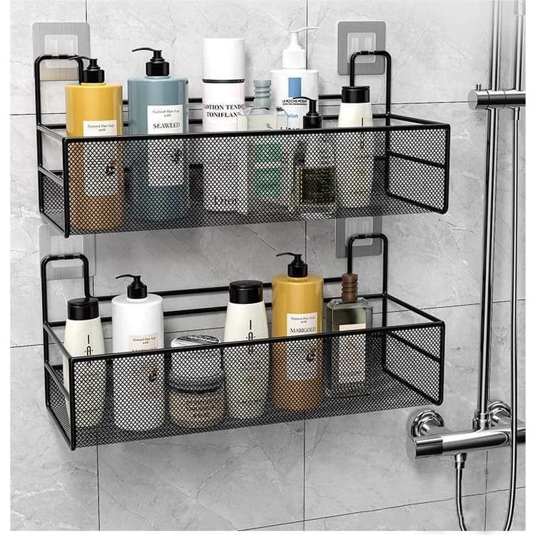 Suporte Organizador de canto Prateleira de banheiro shampoo suporte adesivo para parede para cozinha e banheiro Multiuso