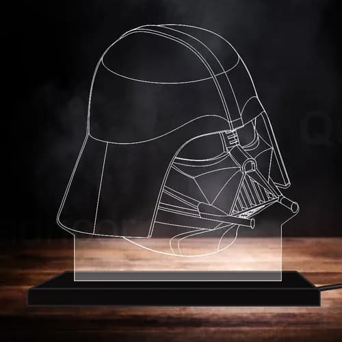 Luminária Led Branco Para Decoração Star Wars Darth Vader Decoração