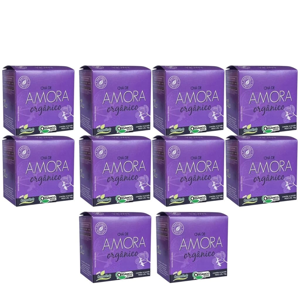 Amora Chá Orgânico 10cx (100 Sachês) Campo Verde