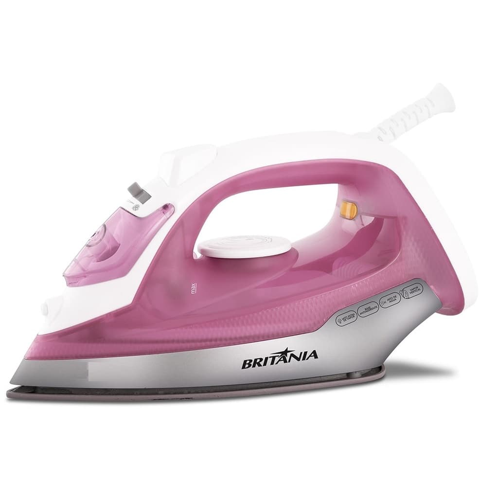 FERRO DE PASSAR A VAPOR BRITANIA 220V ROSA ANTIADERENTE