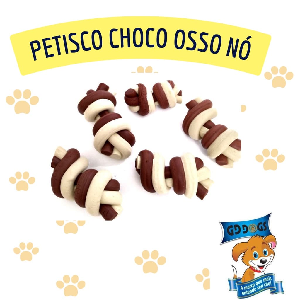 PETISCO PARA CACHORRO - Choco Osso Nó Duplo