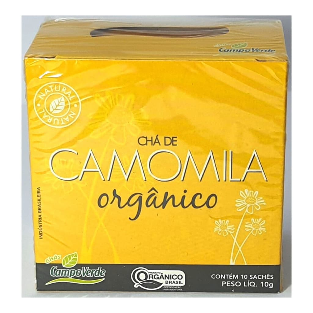 Chá de Camomila Orgânico Certificado (10 Sachês) Campo Verde