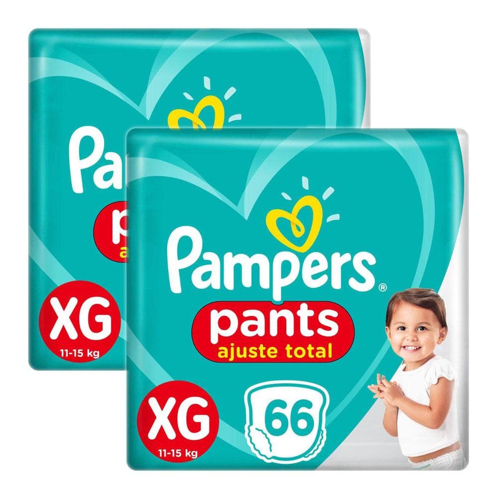 Kit 132 Fralda Pampers Pants Ajuste Total Top Tamanho XG