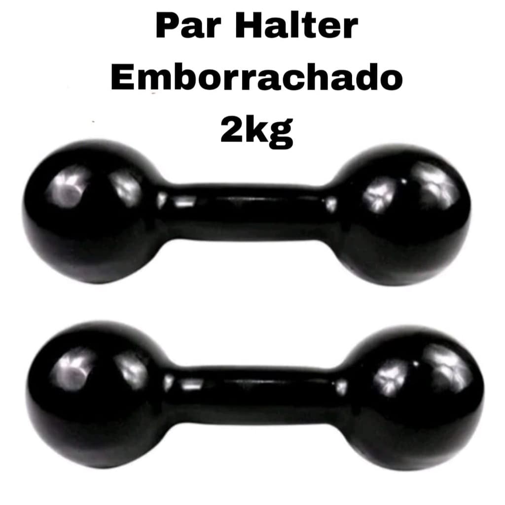 par Halter 2kg peso academia emborrachado total do par 4kg-Promoçao Relampago