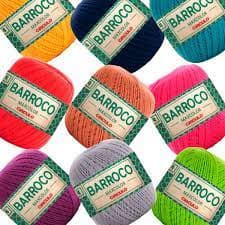 Barbante Barroco Maxcolor n° 4 200 gramas | Linha Para Crochê | Novelo com 200gr