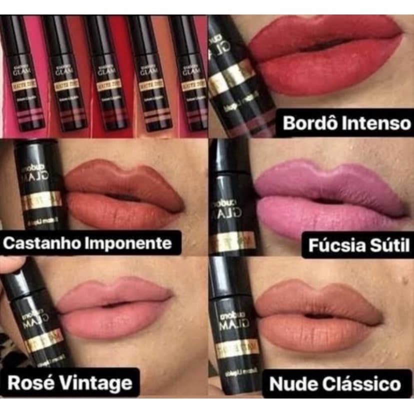 Eudora Batom Líquido Glam Matte Tint  4ml ( Escolha sua Cor Favorita )