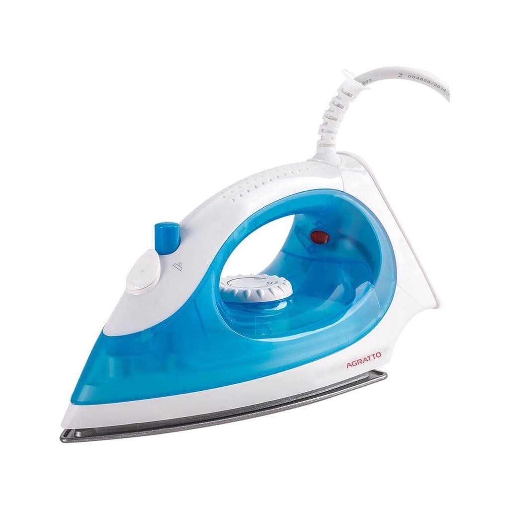 FERRO DE PASSAR A VAPOR AGRATTO 60HZ AZUL - BASE ANTIADERENTE