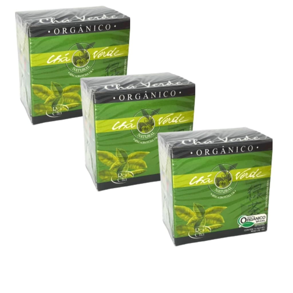 Kit 3cx Chá Verde – Orgânico (30 sachês) – Campo Verde