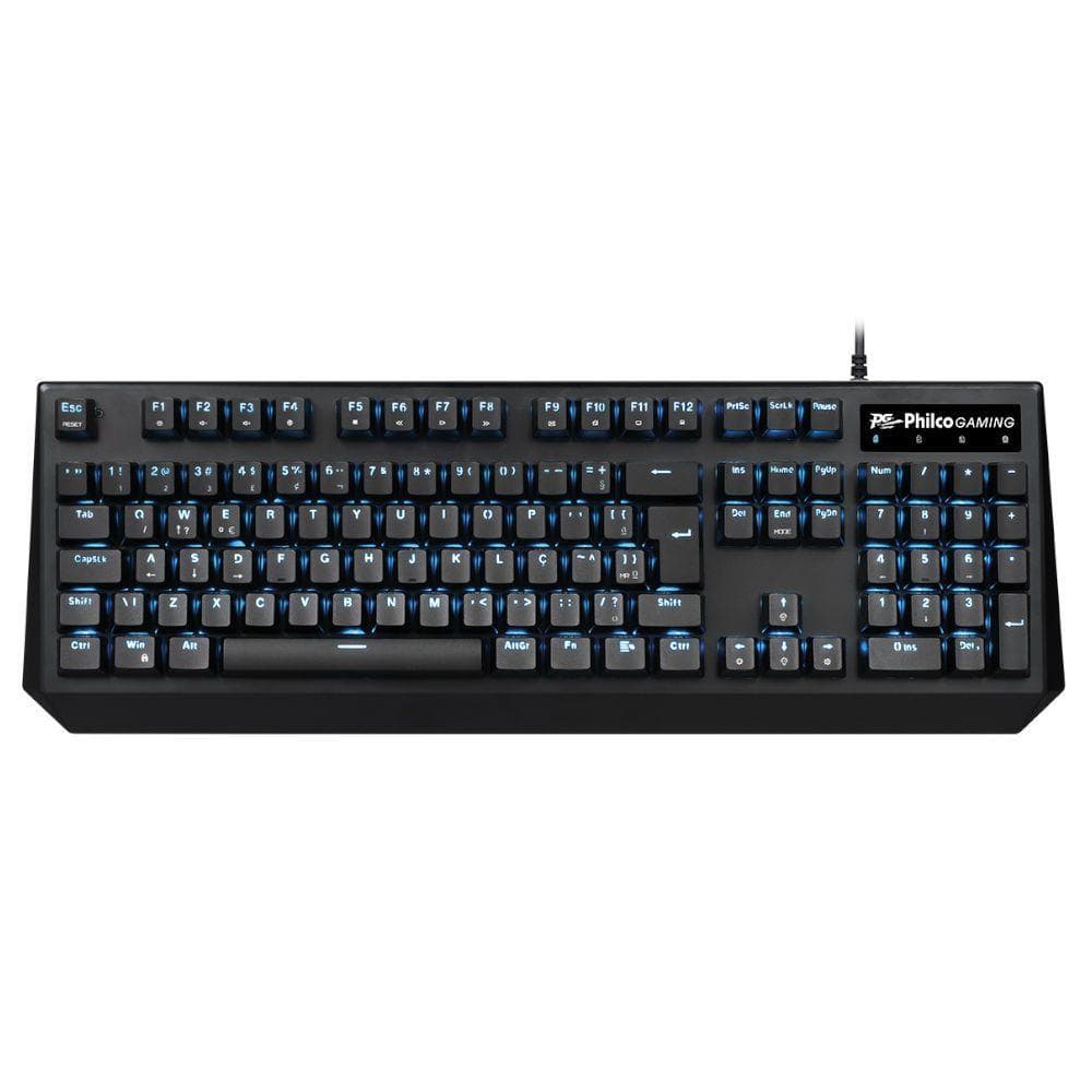 Teclado Mecânico Gamer Switch Brown Retroiluminação Azul PKB95 Philco
