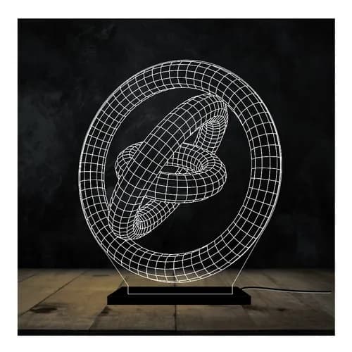 Luminária Para Decoração Gamer Anéis 3d Decoração E Presente Led Acrílico