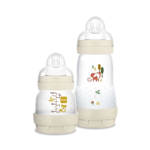 Mamadeira MAM Easy Start Anticólica Starter Set 130/260ml Neutra Mamadeira Anticólica e Autoesterilizável