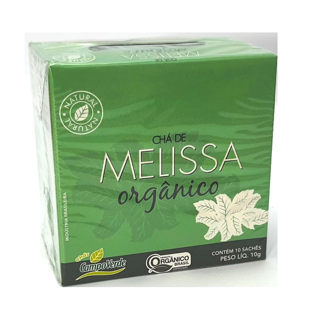 Chá de Melissa Orgânico Certificado (10 Sachês) Campo Verde