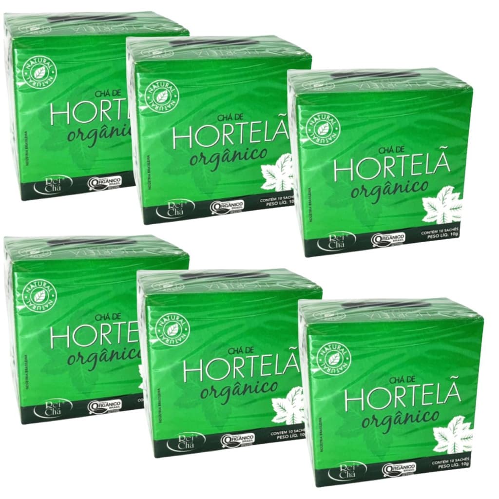 Kit 6cx Chá de Hortelã – Orgânico (60 sachês) – Campo Verde