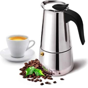 Cafeteira Italiana em Alumínio Expresso - 200ml - 300ml - 450ml - 600ml - Café Chá Cozinha