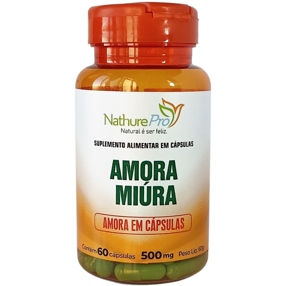 Suplemento Alimentar - Amora Miúra (Vitamina A + Vitamina E) 500mg 60 Cápsulas