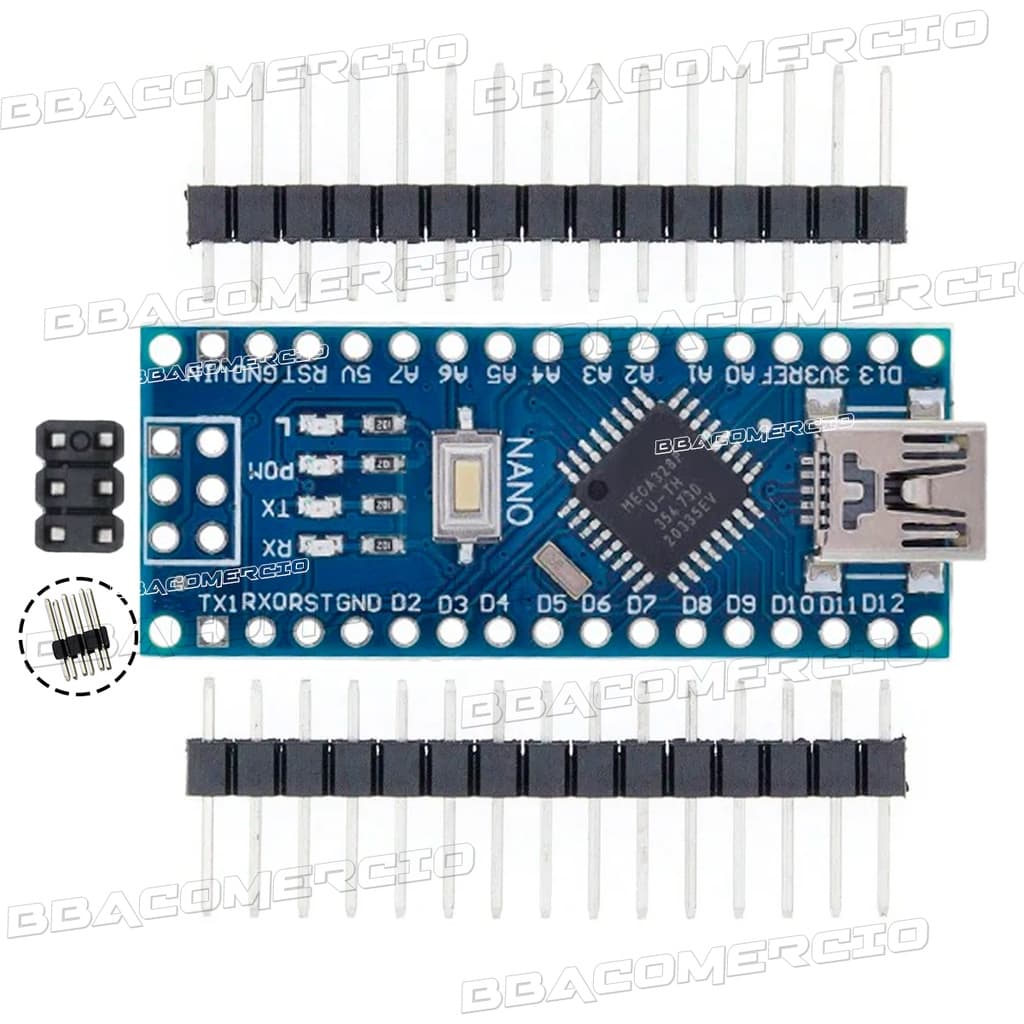 Placa Nano Atmega328 Ch340 Compativel Com Arduino V3