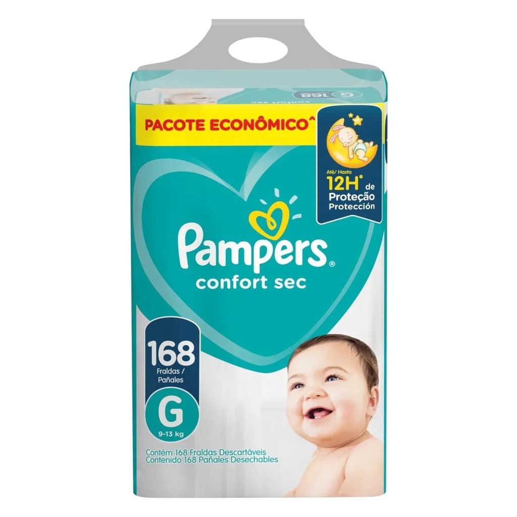 Fraldas Pampers Confort Sec Pacote Econômico Vários Tamanhos