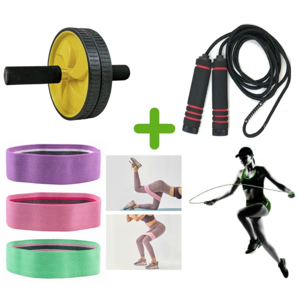 Kit Academia Em Casa Para Perda De Peso Musculação Treino Fitness Funcional Projeto Verão Saúde